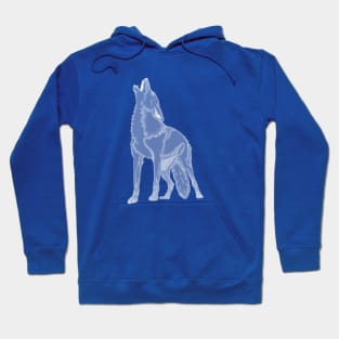 White Howling Wolf Hoodie